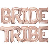 BRIDE TRIBE - 34 inch Rose Gold Foil Letter Balloon Pack (1)