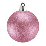 A Blush Pink Large Glitter Bauble, measuring approx. 15cm!
