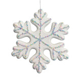 A White Candy Snowflake Hanging Decoration, measuring approx. 24cm!