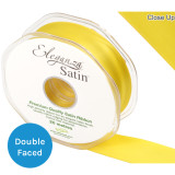 25mm wide yellow satin ribbon