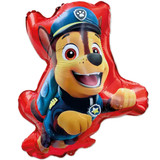 A Paw Patrol Chase shaped character foil balloon, manufactured by Procos.