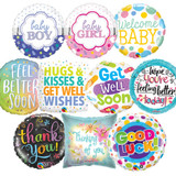 18 inch Hospital Messages Foil Pack (50 Balloons)