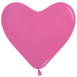 16" Fuchsia Heart Shaped Sempertex Latex Balloons (50)