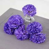 A lavender coloured carnation head