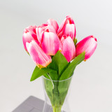 36cm Dark Pink Tulip Bunch