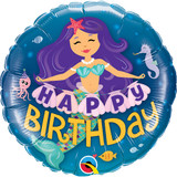 18 inch Happy Birthday Mermaid Foil Balloon (1)