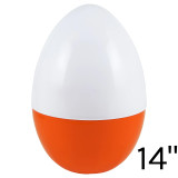 A Orange & White Jumbo Fillable Easter Egg, measuring approx. 14"!