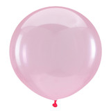 A pack of 4 24" Pink Crystal Clearz Latex Balloons, manufactured by Anagram!