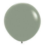 A bag of 10, 24" Pastel Dusk Laurel Green latex balloons, manufactured by Sempertex