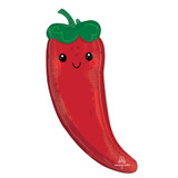 A 36 inch Chilli Pepper Food Friends SuperShape Foil Balloon, manufactured by Anagram.