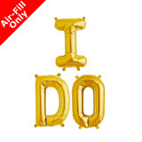 I DO - 16 inch Gold Foil Letter Balloon Pack (1)