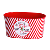 A 22cm candy cane trough