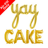 YAY CAKE - 16 inch Gold Foil Letters & Script Pack (1)