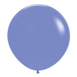 A pack of 3 24" Fashion Periwinkle Blue Latex Balloons, manufactured by Sempertex.