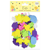A pack of 100 Easter Shape Foam Stickers.