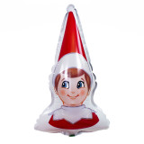 A 34 inch Elf On The Shelf Head Foil Balloon, manufactured by Unique.