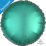 18" Jade Green Satin Round Foil Balloon (1)