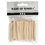 A pack of 50 Wooden Ice Lolly Sticks measuring 5.5cm x 6mm.