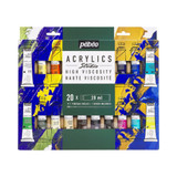 A 20 Piece Set of 20ml Studio Acrylic Paint with Paint Brush, manufactured by Pebeo.