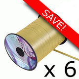 6 Spools of Gold Ribbon - 500yd