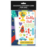 A Father's Day colour in card with sticker sheet.