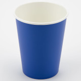 A pack of 8 Royal Blue Paper Cups, manufactured by Oaktree.