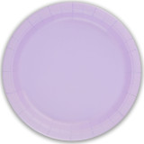A pack of 8 Lavender Paper Plates, manufactured by Oaktree.