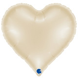 An 18" Satin Cream Sweetie Heart Foil Balloon, manufactured by Grabo.