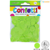 15mm Lime Green Circle Tissue Paper Confetti (14g)