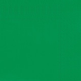 A pack of 16 emerald green paper napkins, manufactured by Oaktree.