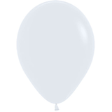 A pack of 25 12" Fashion White Latex Balloons, manufactured by Sempertex.