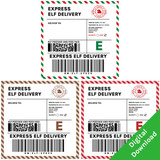 Express Elf Delivery Printable Design - Digital Download