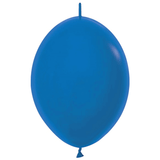 A pack of 50, 12" Fashion Royal Blue Link-O-Loon Latex Balloons, manufactured by Sempertex.