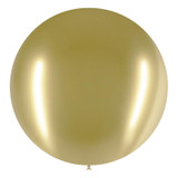 An 18" Chromium gold latex balloon, manufactured by Decotex.