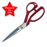 A pair of 24cm Red Fabric Scissors, manufactured by Milward.