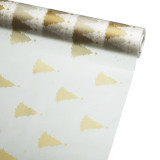 A Roll of White & Gold Traditional Tree Frosted Film, measuring 80cm x 80m.