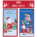 A Pack of Four Christmas Santa Snow Money Wallets.