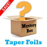 A BM Mystery Bargain Box of various taper foil balloons.