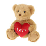 A 10 inch Eco Sherwood Bear Holding A Red Heart.