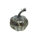 A Mirrored Silver Pumpkin.
