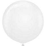 A pack of 2 36" Crystal Transparent Latex Balloons, manufactured by Kalisan.