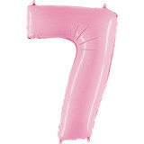 40 inch Pastel Pink Number 7 Foil Balloon (1)