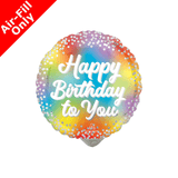 A 9 inch Birthday Glitz Foil Balloon, manufactured by Anagram.