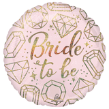 A 18 inch Bride to Be Holographic Foil Balloon, manufactured by Anagram.