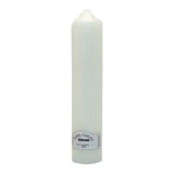 A White Chapel Candle, measuring approx. 300mm x 60mm.