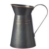 A 25cm Noble Tinware Black & Gold Jug, manufactured by Oasis Floral.