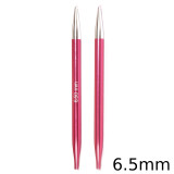A set of KnitPro Interchangeable Circular Knitting Needle Pin Tips, with a width of approx. 6.5mm.