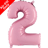 14 inch Pastel Pink Number 2 Foil Balloon (1)