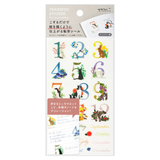 An Animal Monthly Transfer Sticker Set, manufactured by Midori.