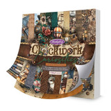 An 8"x 8" 48 Sheet Clockwork Curiosities Paper Pad, manufactured by Hunkydory Crafts.